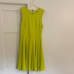 Gibson Latimer Sleeveless Lime Green Fit & Flare Dress